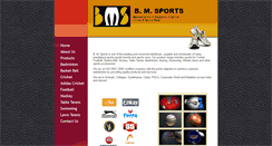 Desktop Screenshot of bmsports.co.in